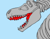Dibuix Esquelet tiranosauri rex pintat per Izan GG