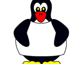 Dibuix Pingüí  pintat per meritxell