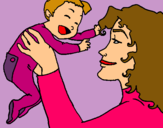 Dibuix Mare amb la seva nadó pintat per jana faus