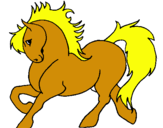 Dibuix Cavall robust  pintat per nuria