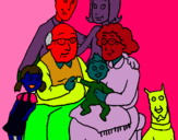 Dibuix Família pintat per COCO