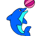 Dibuix Dofí jugant amb una pilota pintat per p3
