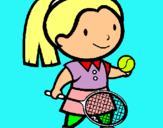 Dibuix Noia tennista pintat per carla   garcia