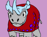 Dibuix Rinoceront  pintat per joel   guai