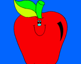 Dibuix Poma pintat per AROA
