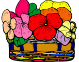 Dibuix Cistell de flors 12 pintat per lesly
