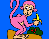 Dibuix Mono pintat per bruna