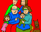 Dibuix Família pintat per berta  pedròs