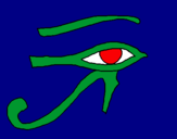 Dibuix Ull Horus pintat per drestuctor