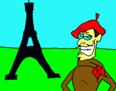 Dibuix França pintat per margalida