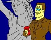 Dibuix Estats Units d'Amèrica pintat per margalida