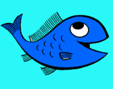 Dibuix Peix pintat per peix blau