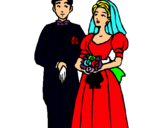Dibuix Marit i dona III pintat per héctor