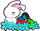 Dibuix Conillet de Pasqua pintat per héctor