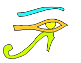 Dibuix Ull Horus pintat per carla de lamo