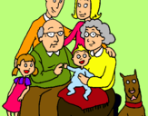 Dibuix Família pintat per guillem ricart ribalta
