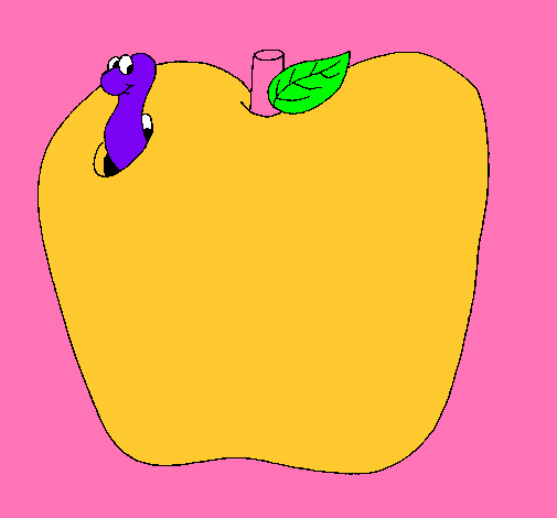 Dibuix Cuc dins la fruita pintat per marta