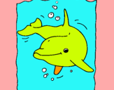 Dibuix Dofí pintat per carla