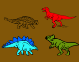 Dibuix Dinosauris de terra pintat per hugo