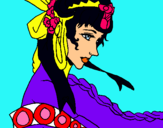 Dibuix Princesa xinesa pintat per flo