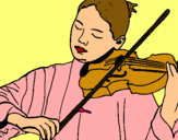 Dibuix Violinista  pintat per Violi