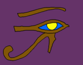 Dibuix Ull Horus pintat per SASSI