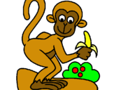 Dibuix Mono pintat per hugo