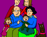 Dibuix Família pintat per sandra