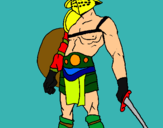 Dibuix Gladiador pintat per Miquel