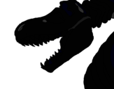 Dibuix Esquelet tiranosauri rex pintat per matias