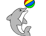 Dibuix Dofí jugant amb una pilota pintat per iren12345678