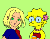 Dibuix Sakura i Lisa pintat per alena