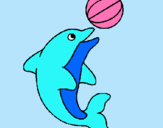 Dibuix Dofí jugant amb una pilota pintat per 400