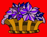 Dibuix Cistell de flors 8 pintat per jordi