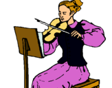 Dibuix Dama violinista pintat per Jasire