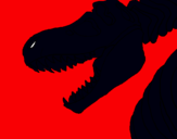 Dibuix Esquelet tiranosauri rex pintat per andrea