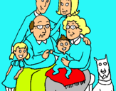 Dibuix Família pintat per AROA