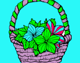 Dibuix Cistell amb flors 2 pintat per marta castanedo