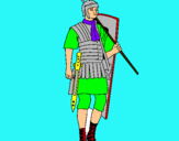 Dibuix Soldat romà  pintat per miquel