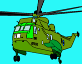 Dibuix Helicòpter al rescat  pintat per franco