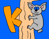 Dibuix Koala pintat per alba         5