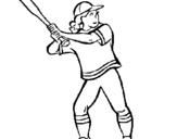 Dibuix Llançadora pintat per beisbol