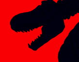 Dibuix Esquelet tiranosauri rex pintat per tania