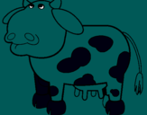 Dibuix Vaca pensativa pintat per vador