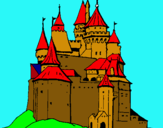 Dibuix Castell medieval pintat per GENIS