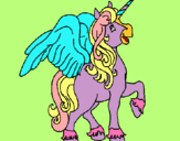 Dibuix Unicorn amb ales pintat per julia