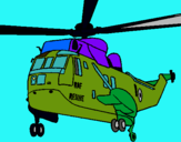 Dibuix Helicòpter al rescat  pintat per PEDRO