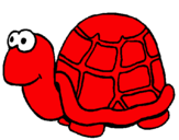 Dibuix Tortuga pintat per tortuga vermella