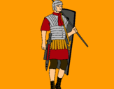 Dibuix Soldat romà  pintat per eloi
