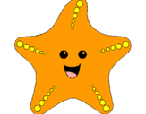 Dibuix Estrella de mar pintat per Cavallet groc